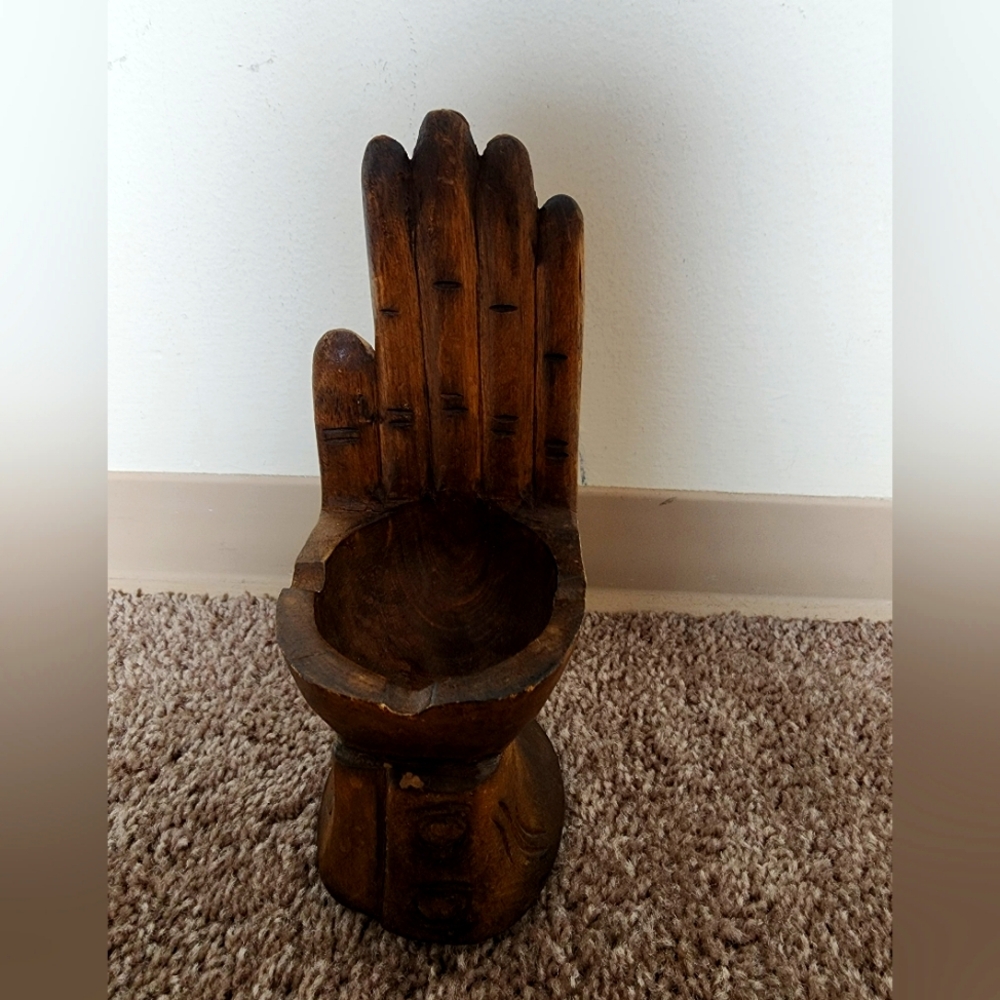 Hand Carved Wooden Multipurpose Storage